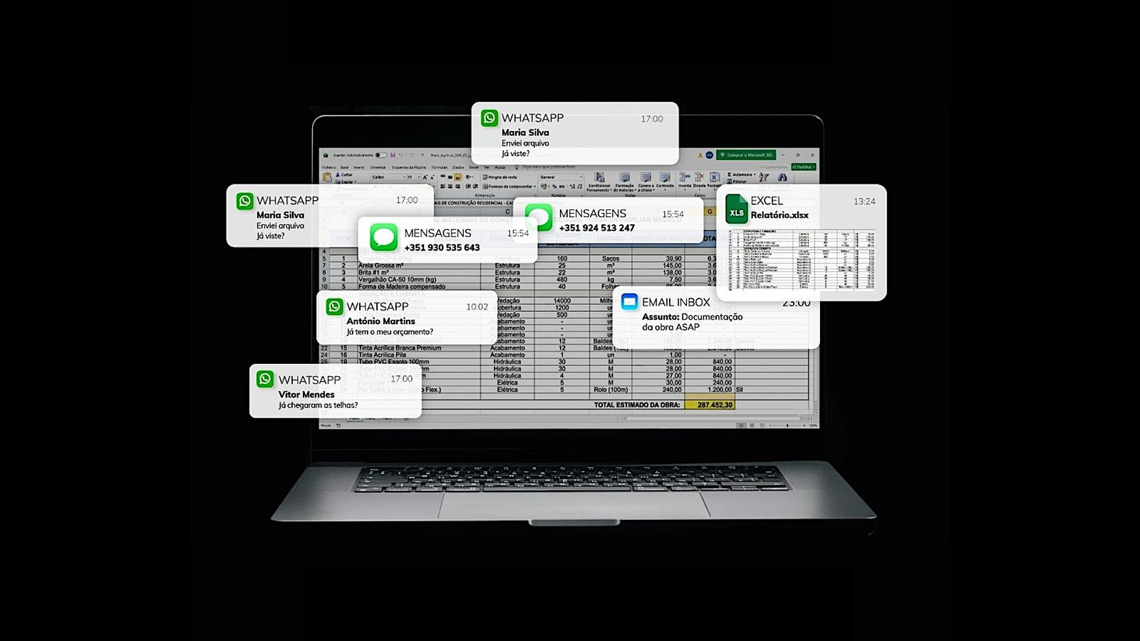 O problema não é a falta de informação. É onde ela está Software de gestão de obra BFRI